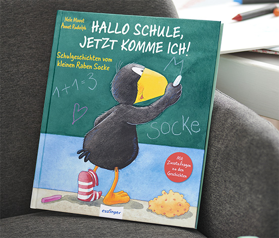 Livre « Hallo Schule, jetzt komme ich – Schulgeschichten vom kleinen Raben Socke »