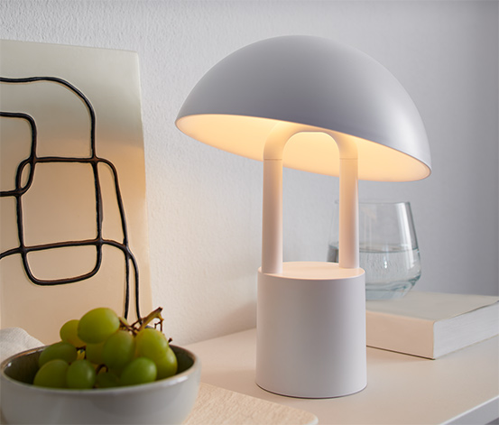 Lampe de table à LED sans fil, blanche