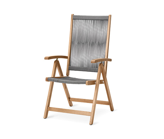Chaise pliante « Jara » avec tressage tissu
