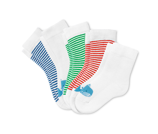 5 paires de petites chaussettes en éponge pour bébés
