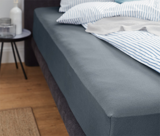 Drap-housse pour lit à sommier tapissier, taille double, gris foncé