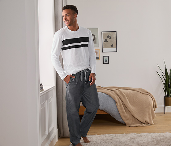 Pyjama avec pantalon en chambray