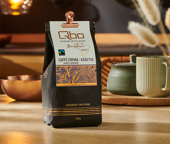 Qbo Premium Coffee Beans « coopérative Coopfam » Caffè Crema corsé – 10x 250 g grains entiers