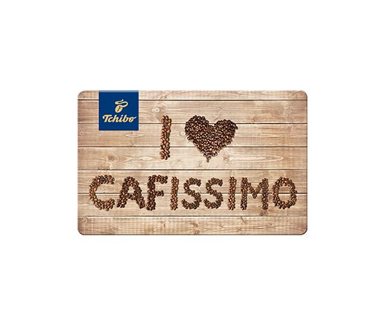 Carte cadeau Tchibo I love Cafissimo