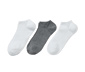 3 paires de socquettes, blanc et gris