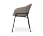 Chaise coque moderne, taupe