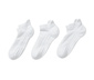 3 paires de chaussettes de course professionnelles unisexes, blanches