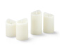 4 bougies à LED en cire véritable, blanc crème