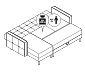 Canapé-lit d’angle à ressorts avec banc de rangement