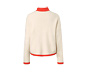 Pull en maille, blanc-rouge