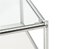 Table basse en métal « CN3 » avec plateau supérieur en verre, blanche