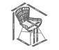 Chaise de jardin avec tressage en polyrotin