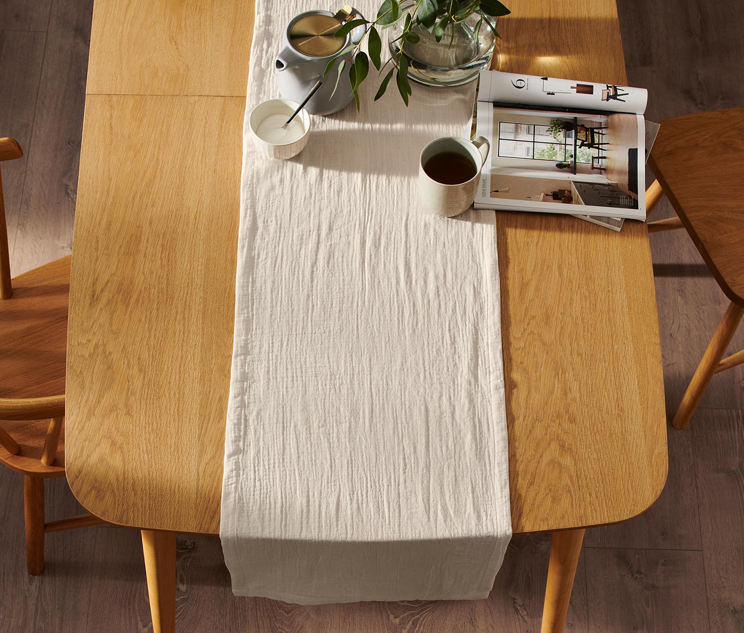 Chemin de table en mousseline