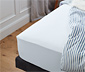 Drap-housse pour lit à sommier tapissier, taille double, blanc