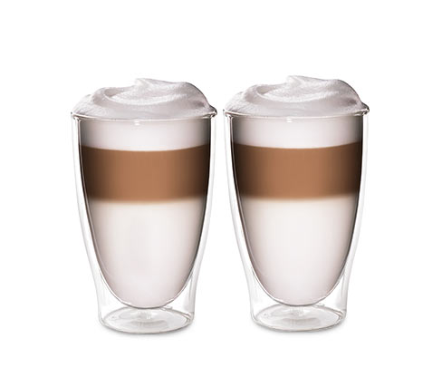 BEY-COM-FOUR® 2x Verre latte Macchiato verres latte macchiato avec