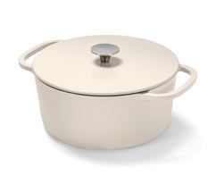 Cocotte en fonte, couleur crème