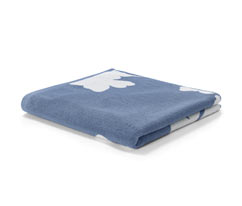 Linge de bain en jacquard, bleu
