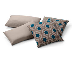 Coussins d'extérieur, lot de 4, gris