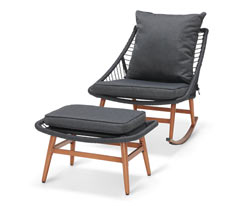 Fauteuil à bascule avec repose-pieds