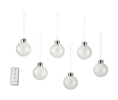 6 boules à LED pour le sapin de Noël