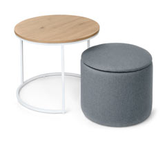 Table d'appoint et pouf
