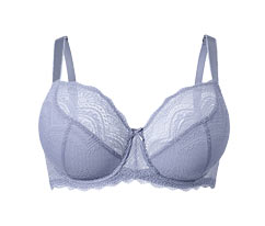 Soutien-gorge à armatures avec de la dentelle, bleu lilas