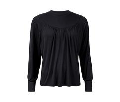 Blouse avec fronces, noires