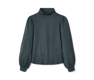 T-shirt manches longues pour enfants, bleu ardoise
