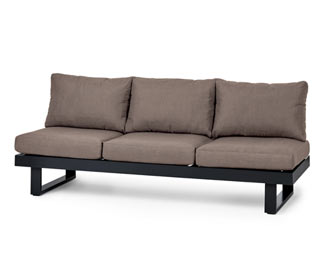 Canapé 2 en 1 premium avec du tissu Sunbrella®, taupe