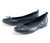 Ballerines en cuir, bleu foncé