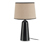 Lampe de table avec abat-jour en tissu, noir