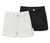 2 shorts, noir-blanc