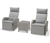 Ensemble de fauteuils « Thore » avec pieds repliables