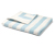 Serviette de bain bleu clair-blanc à rayures