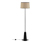 Lampadaire avec abat-jour textile, noir