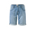 Denim bleu moyennement décoloré