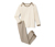 Pyjama interlock, marron clair à rayures