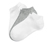 3 paires de socquettes, blanc et gris