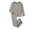 Pyjama interlock, gris foncé à rayures