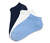 3 paires de socquettes, blanc et bleu