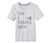 Gris chiné avec inscription multicolore