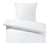 Parure de lit en percale, taille normale, blanche