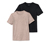 1x beige chiné, 1x noir