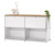 Buffet en métal « CN3 » avec plateau en bois et abattants amovibles, blanc