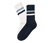 2 paires de chaussettes en maille côtelée, bleu et blanc