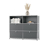 Commode en métal « CN3 » à abattants amovibles, gris - Gris mat