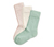 3 paires de chaussettes, sauge, beiges, blanches