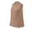 Pull sans manches en maille, beige chiné