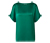 Blouse bimatière, turquoise - Turquoise