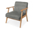 Fauteuil avec accoudoirs, gris